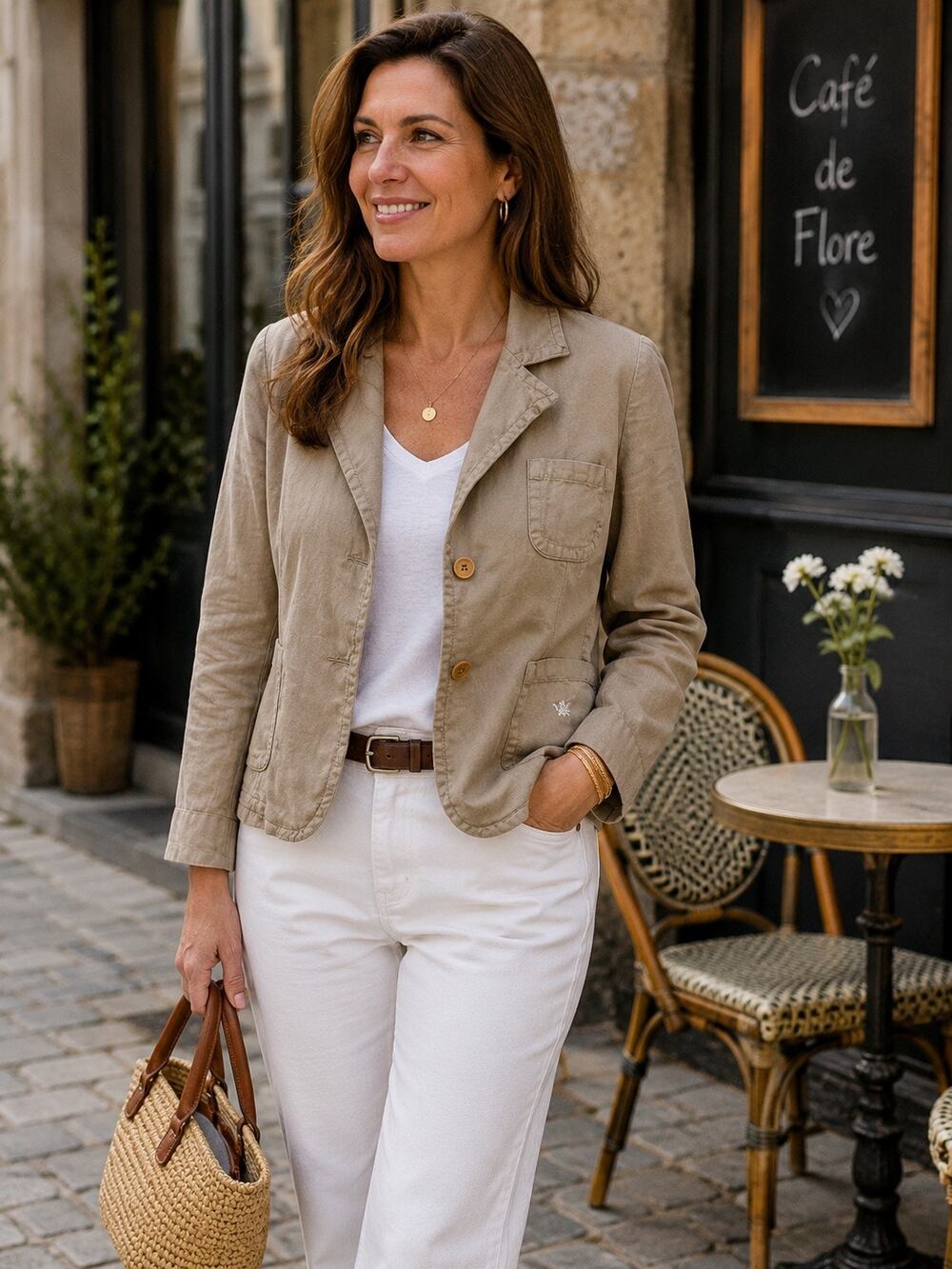 Donaldson Disney Linen Blazer Mickey Mouse Belgium EU44 US12 Taupe Jacket